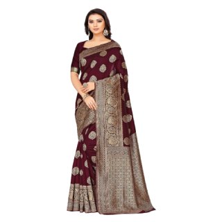 Lichi Silk Woven Patola Work Saree With Unstitched Blouse at Rs.799